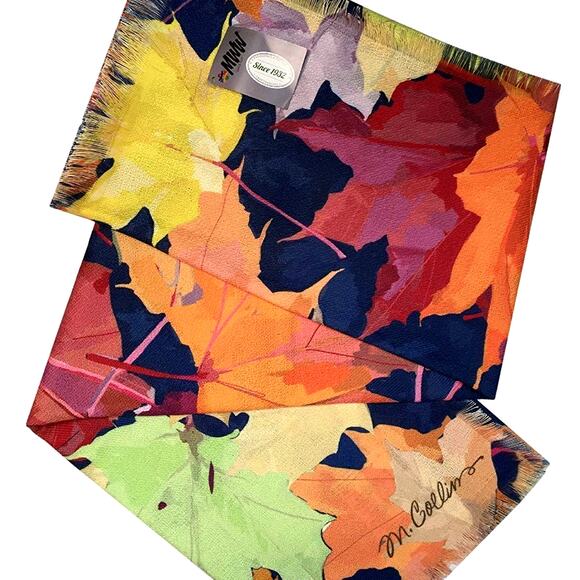 Throw Blanket Fall Maple Autumn Leaves Made in USA 50x60" NEW - A5235 - Picture 1 of 3